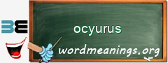 WordMeaning blackboard for ocyurus